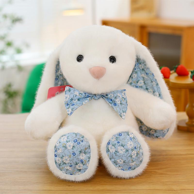 Cute Floral Design Cartoon Rabbit Plush Doll Toy For Children Kids Gift