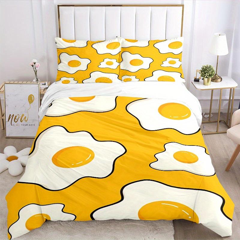 3pcs Eggs Bedding Set, Breathable And Soft, Suitable for All Seasons Machine Washable, Suitable for Bedroom Decoration,yy250822125