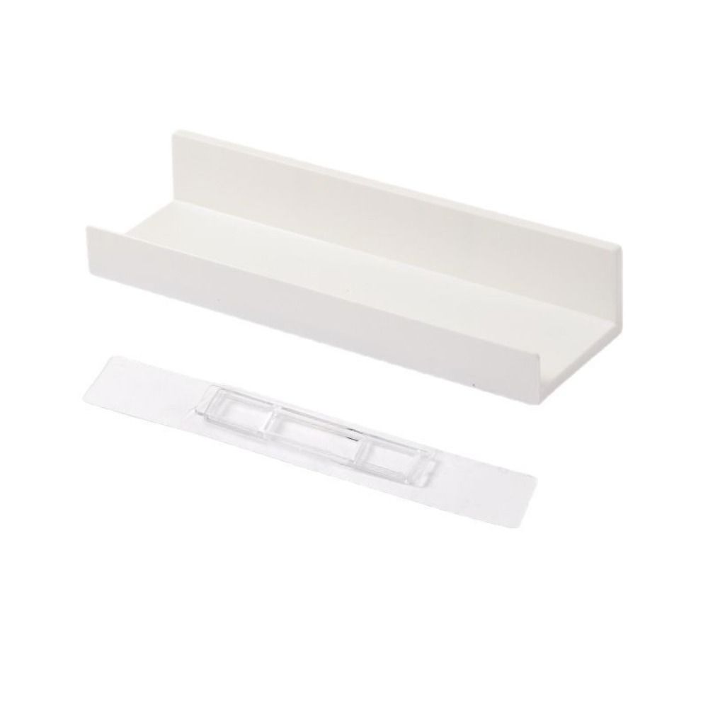

Wall Mount Storage Rack No Drill Shampoo Holder Stable Bathroom Shelf Bedroom