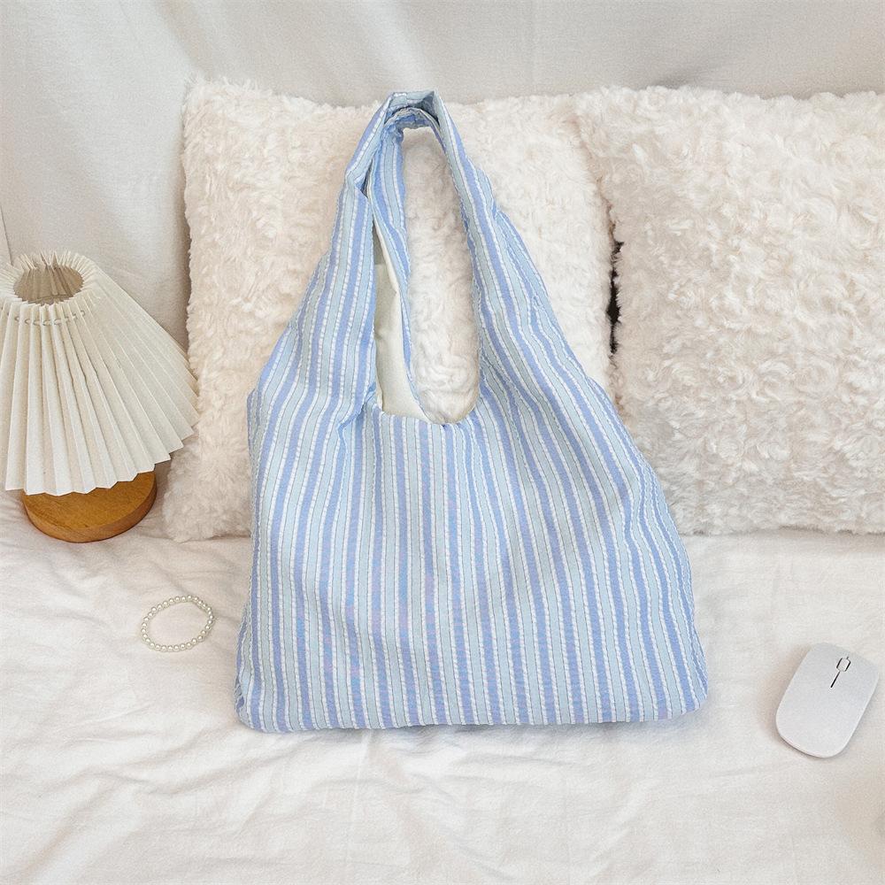 

Полотняна сумка в дофамінову смужку Сумка-жилет Сумка великої місткості Сумка під пахвами Шкільна сумка для студенток