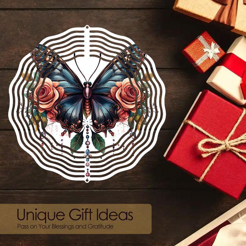 10 Inch Hanging Wind Spinner with 360 Degree Hook for Balcony Garden Decor Spring Summer Outdoor Decoration