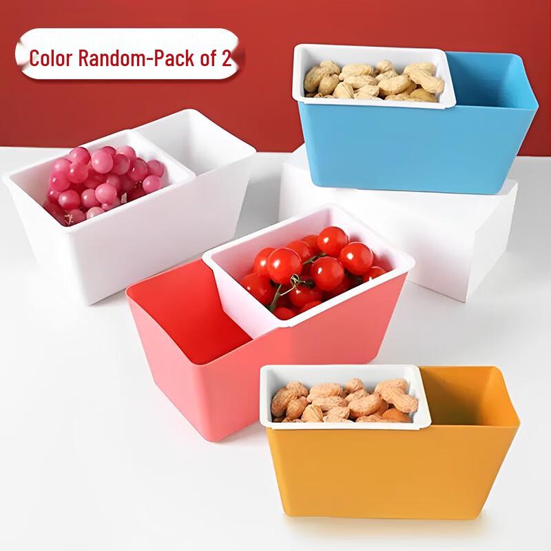 Light Luxury Melamine Snack & Fruit Tray 2-Pack
