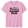 Autism Mom Unisexs TShirt Groovy Floral Awareness Support