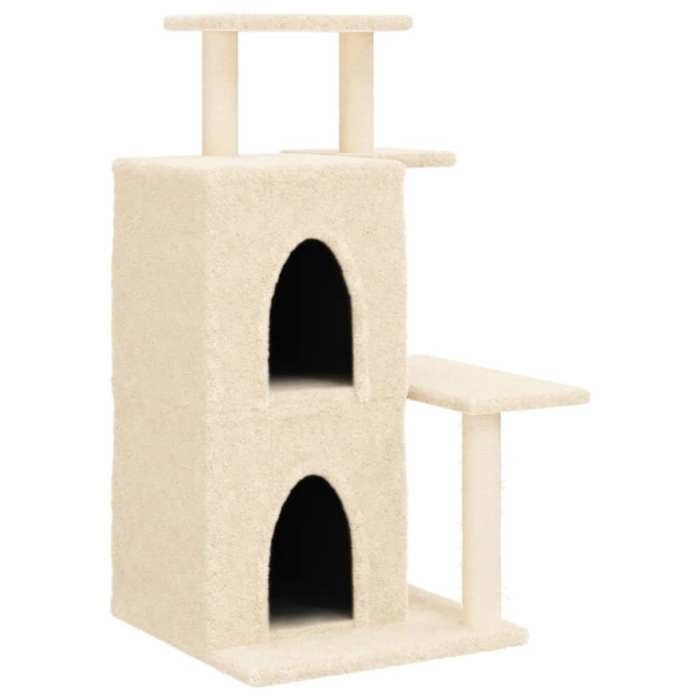 VidaXL Arbre à chat avec griffoirs en sisal crème 97 cm 172112
