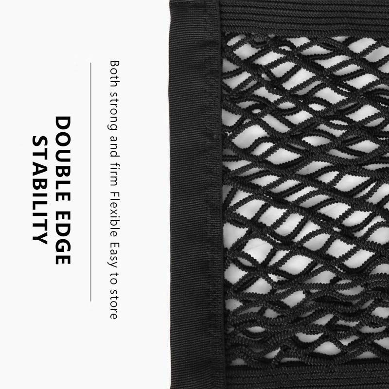 SEAMETAL Motorcycle Storage Net Bag High Elastic Double Layer Hooks Luggage Motorcycle Helmet Storage Trunk Bag