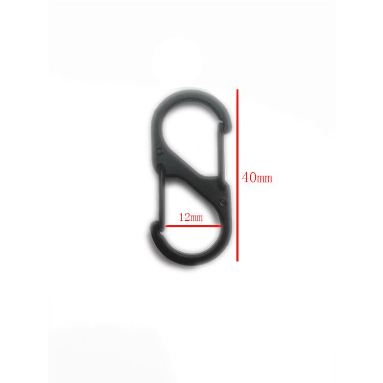 Zinc Alloy S-Buckle 8-Shaped Earphone Bag & Keychain Mountaineering Clip Gourd Buckle