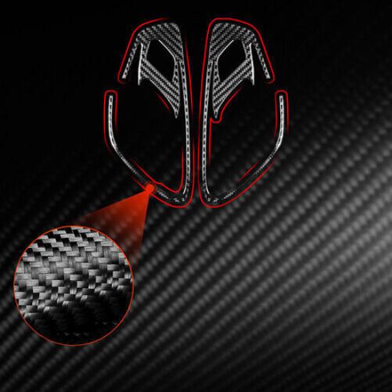 For Chevrolet Camaro 2016-24 Carbon Fiber Inner Door Handle Frame Cover Trim 2X