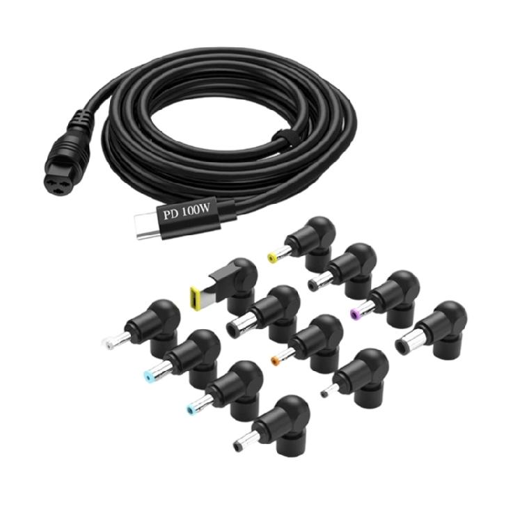 

12 Adapters USB C PD100W Charging Cable 20V 5A Power Delivery For Laptop Tablet Stable 2M Charging 1