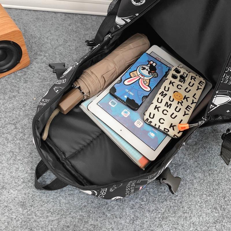 School bag male ins trendy cool high school student style personalized graffiti middle back
