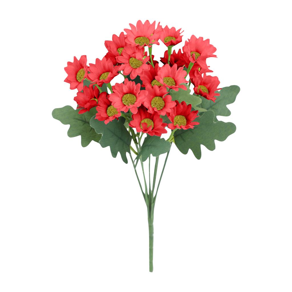 Fun Decor Mums , Artificial Sunset Mums , Artificial Outdoor Sunset Mums Flowers - UV Resistant , Waterproof , Windproof , Fake Fall Flower