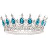 New Bridal Crown Headpiece - Exquisite High-end Wedding Birthday Party  and Cake Decoration - Bridal Hair Accessory - Round Crown Tiara