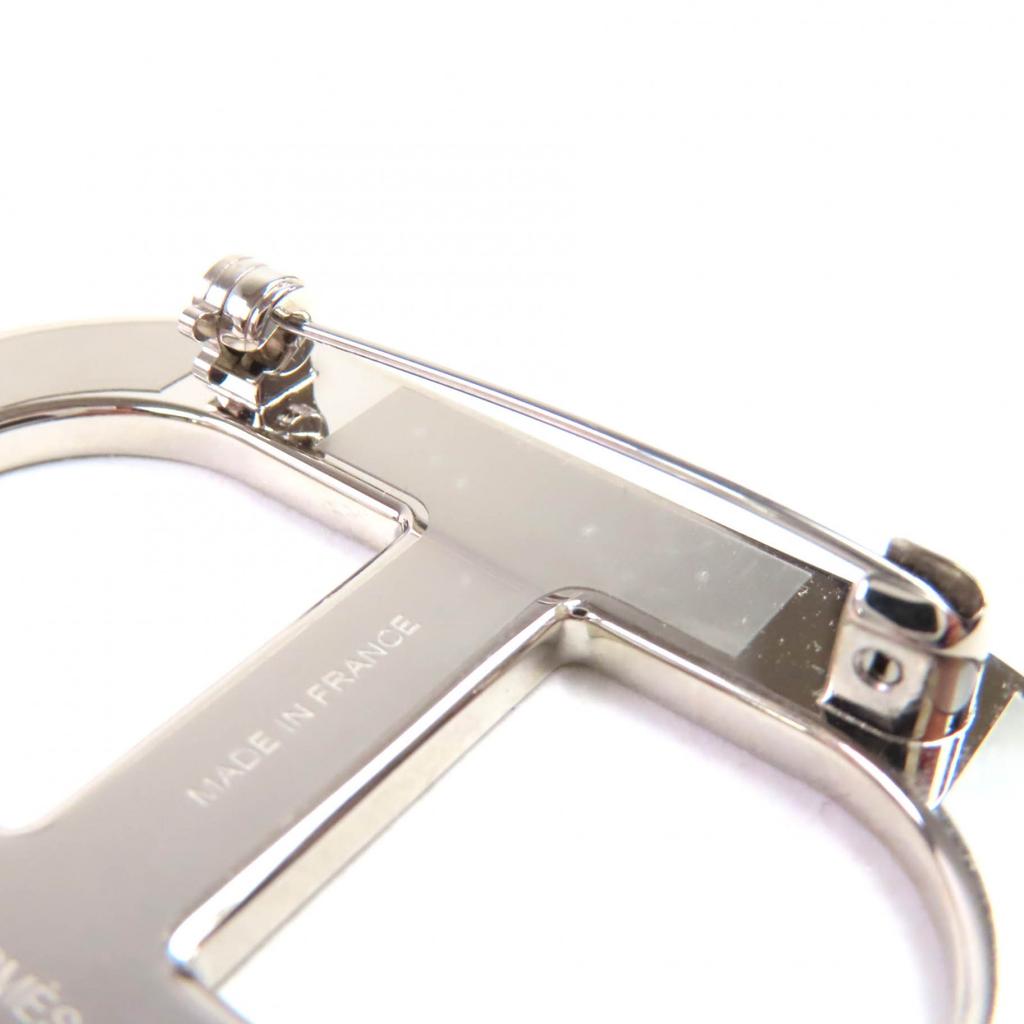 Pristine HERMES Brooch Brooch Chaine d'Ancre Navy leather Women Used