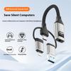 3 In 1 iP/USB/Type C to 3.5mm HiFi External Sound Card Compatible with Android Windows MAC for Live Streaming Karaoke