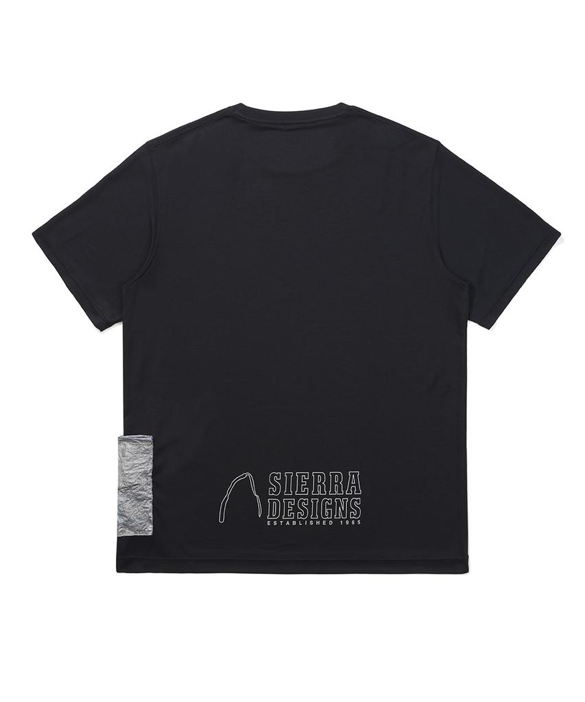 SIERRA DESIGNS 60Th Dyneema Pocket Packable Short Sleeve T-Shirt Black