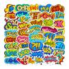 46 Cartoon Surprise Text Graffiti Stickers Decorate Suitcase Pen Guitar Notebook Waterproof Explosive
