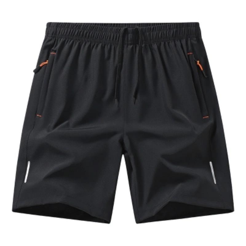 Men's Quick Dry Drawstring Shorts with Zipper Pockets, Lightweight Athletic Shorts for Running and Daily Wear