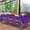 Staraise 2025 Graduation Party Table Decorations 3PCS Purple Graduation Tablecloths,Waterproof Plastic Rectangular Disposable Table Cover for