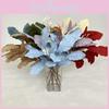 Flocking Leaves Cloth Wedding Bouquet Photography Styling Props Home Decor