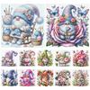 Full Embroidery Eco-cotton Thread 11CT Printed Gnome Cross Stitch Kit Art