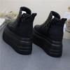 Fashion Small Tall with 12cm Height Increase Female Side Zipper with Muffin Thick Sole Casual Suede Ankle Boots Platform Sneakers