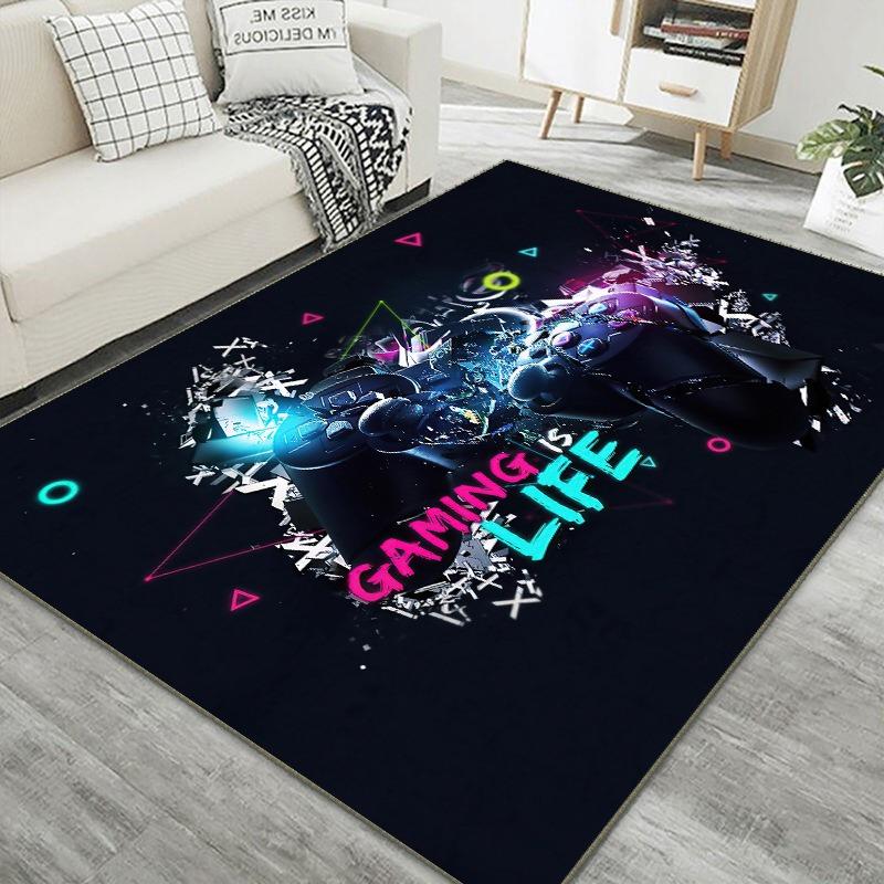 Game Controller Large Area Rug Game Room Carpet for Living Bedroom Slip-resistant and Wear-resistant Soft Floor Mat Home Decor