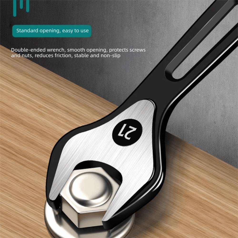 Durable 6-15mm Dual-purpose Wrench Anti Slip Labor-saving Combination Ratchet Wrench Spanner Repair Tool