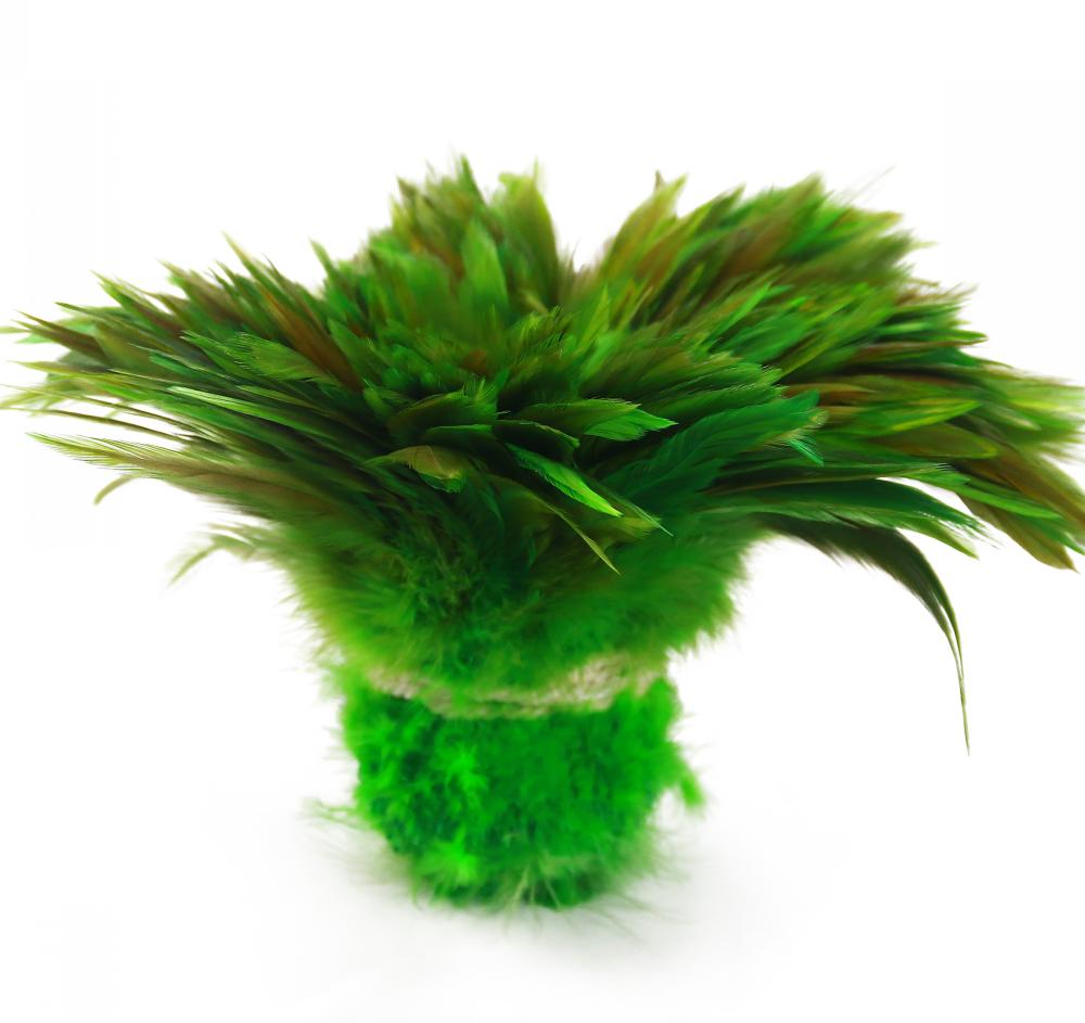 13 Color Natural Chicken 5-6 Inch Strip Strung Rooster Feathers for Craft Supply