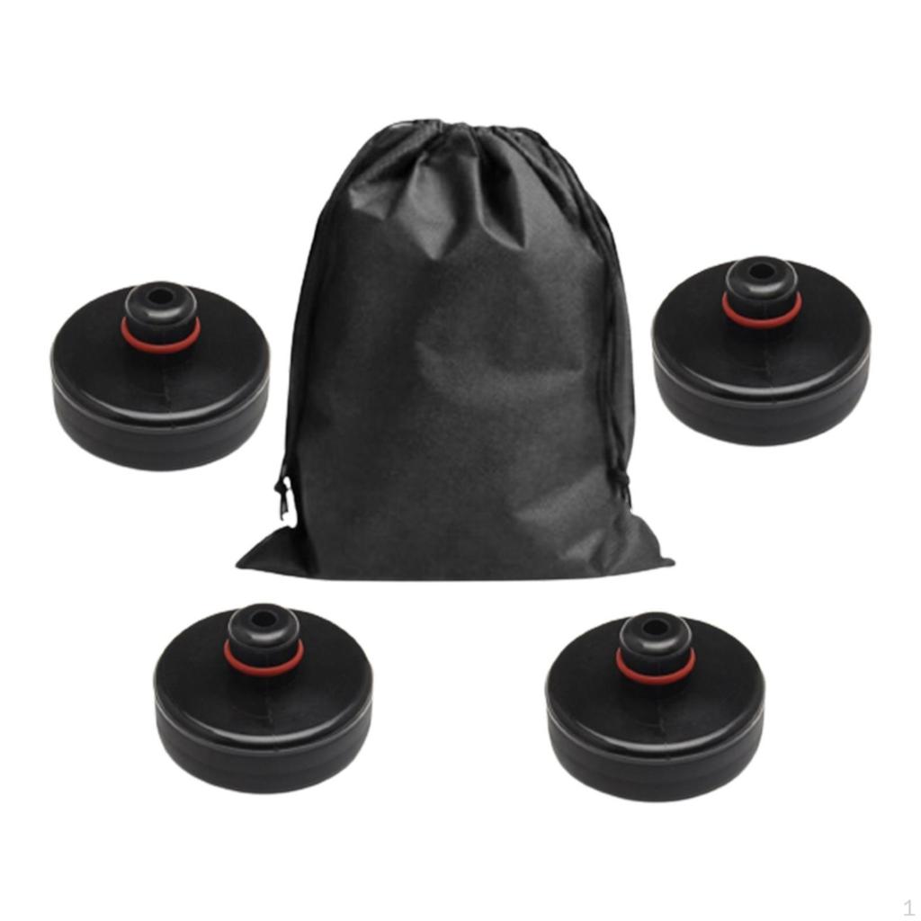 4x Jack Rubber Pad Jacking Adapter Replaces Frame Protector with Storage Bag for Model 3 S x
