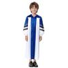 Kinderen Halloween Kostuum Priester Gewaad: Color Block Ritssluiting Badjas met Geborduurde Strepen voor Koor Themafeest