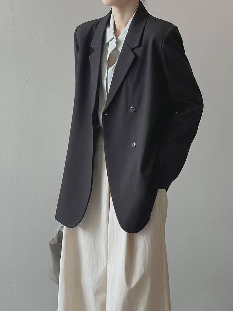 Yanshuang Women's High-End Spring Suit Jacket with Irregular Back Slit