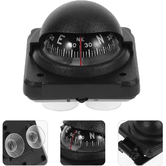 Car Compass Ball Dash Mount Magnetic Automotive Dashboard Compass with Adjustable Declination for Vehicle and Boat Navigation