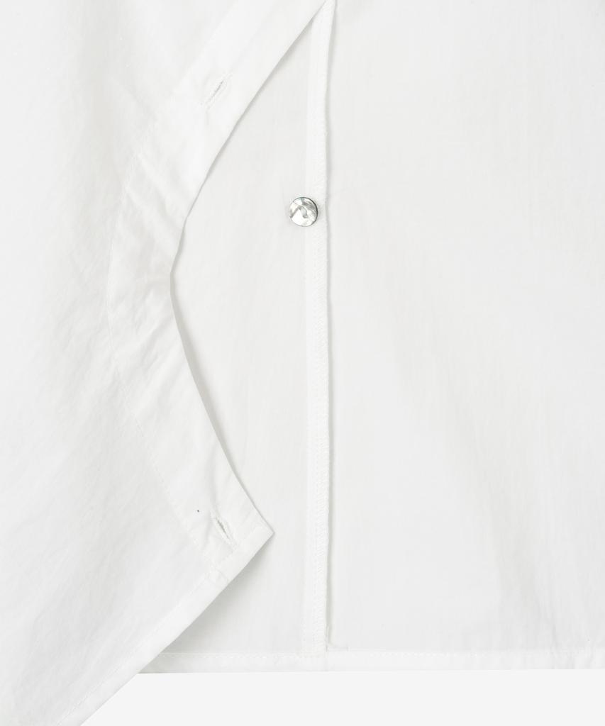 BASIKA Natural Button Sleeveless Blouse (White)