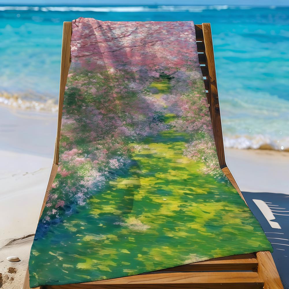 Art Claude M-Monet-S Towel Sports Quick Dry Travel Camping Gear Sandproof Soft Light Large Beach Towel