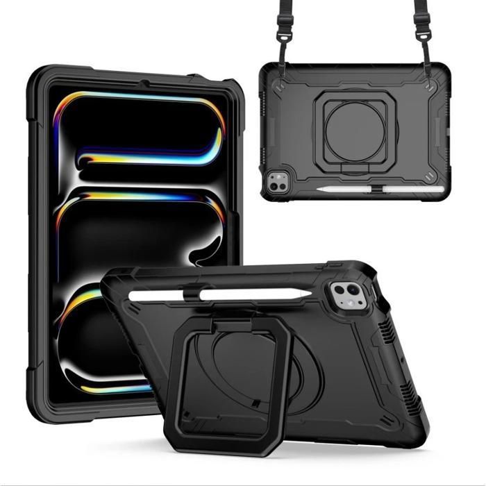 Coque antichoc - Samsung Galaxy Tab S11 (2025) 11'' - Étui - Protection renforcée - Support pivotant 360° - Sangle amovible