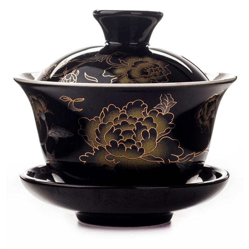 Chinese Traditions Gai Wan Tea Set Bone China Tea Sets Dehua Gaiwan Tea Porcelain Pot Set For Travel Beautiful And Easy Kettle