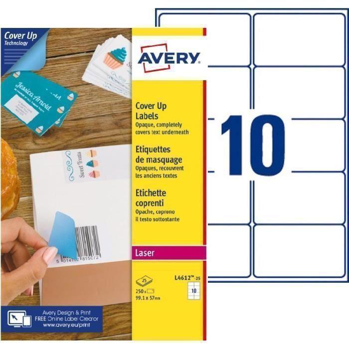 Etiquettes De Masquage 99,1 X 57 Blanc
