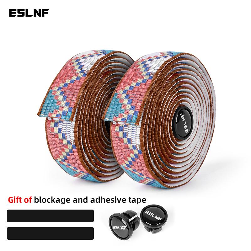 

ESLNF High Elasticity Bicycle Handle Bar Tape Bike Handlebar Tape Cotton Anti-Slip Shock Absorber Cycling Handle Bar Tape
