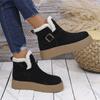 Fashion Comemore Autumn and Winter New Thick Bottom Women's Shoes Flat Bottom Snow Boots Padded Warm Cotton Shoes Casual Platorm Botines