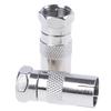 2Pcs F Type Male Plug Connector Socket To Rf Coax Tv Aerial Female Rf Adapters