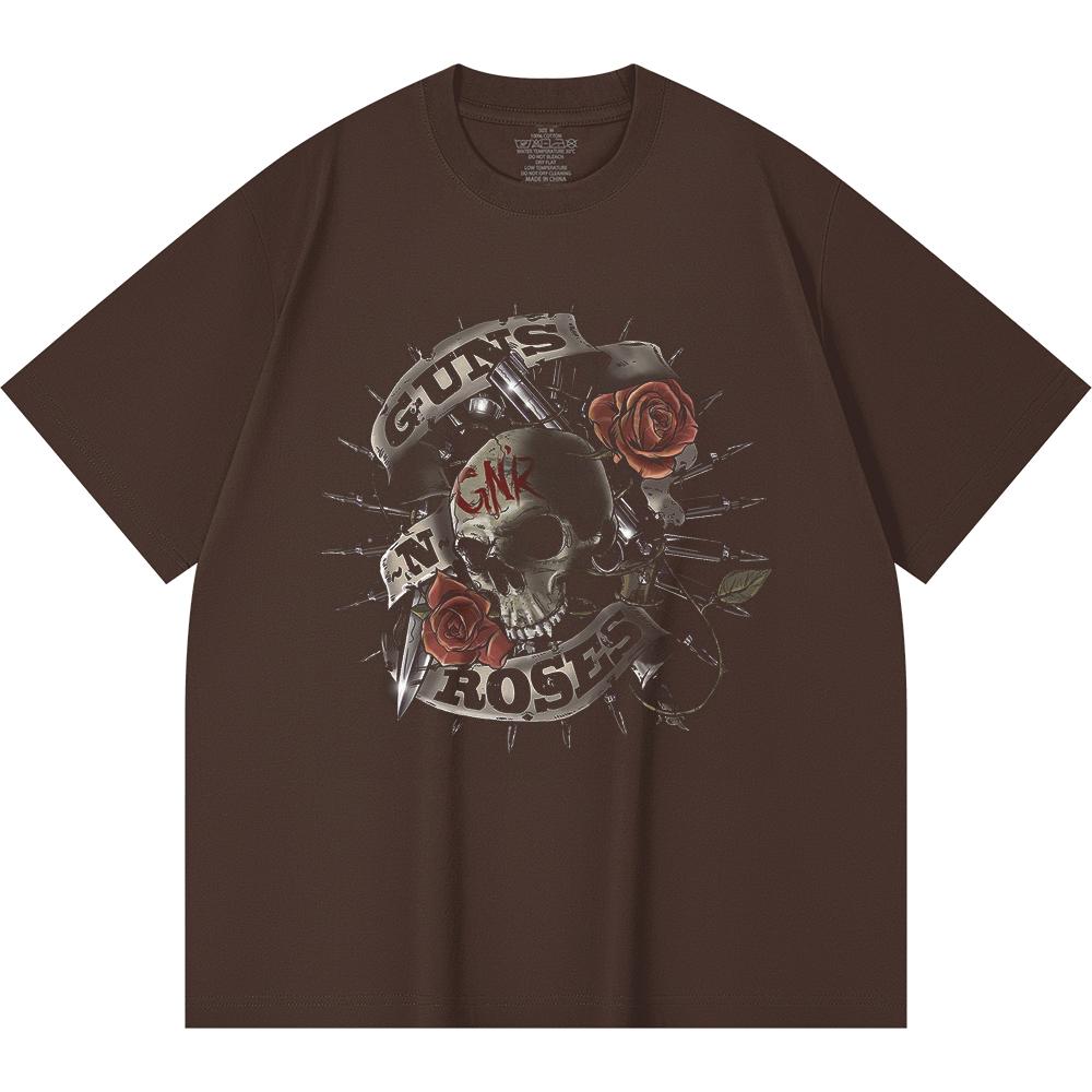 230 Gsm 100% Cotton Heavy Metal T-Shirt  Rock Band Popular Music Print Unisex Heavy Cotton T Shirt