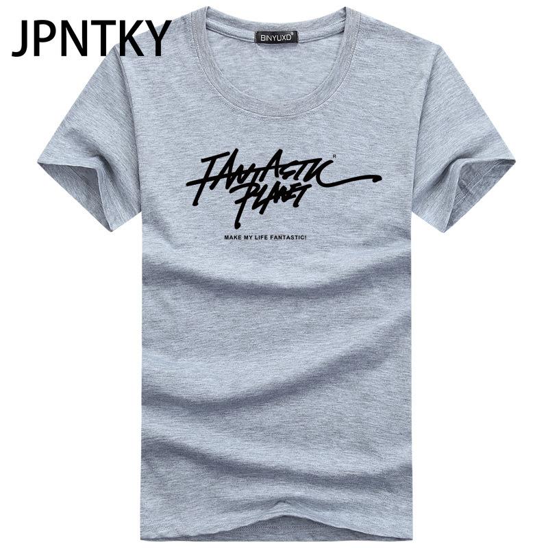 

JPNTKY Хлопковая футболка с коротким рукавом, мужская модная свободная рубашка с коротким рукавом, напечатанная сострадательная рубашка S белый