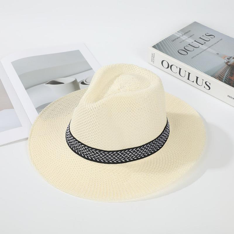 Men's hat sunscreen sun hat summer new trend cool hat middle old man straw hat top hat bucket hat