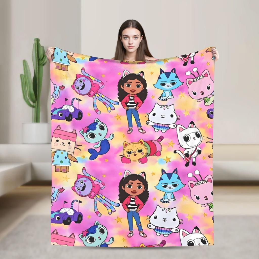 G-gabbys Dollhouse Fun Flannel Blanket Super Warm Bedding Throws for Couch Bed Travel Office Aesthetic Bedspread Sofa Bed Cover