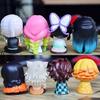 In Stock 8Pcs/Set Demon Slayer Q Version Figures Sitting Pose Anime Pvc Action Figurine Collectible Model Toy Gift For Fans