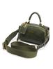 Olive Green Retro Women's Handbag with Cute Pendant - Versatile Commuter Tote