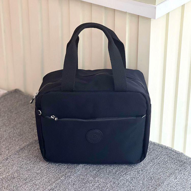 

New shoulder bag trendy women s messenger bag fashion handbag lightweight anti-splashing nylon bag lunch box bag чёрный