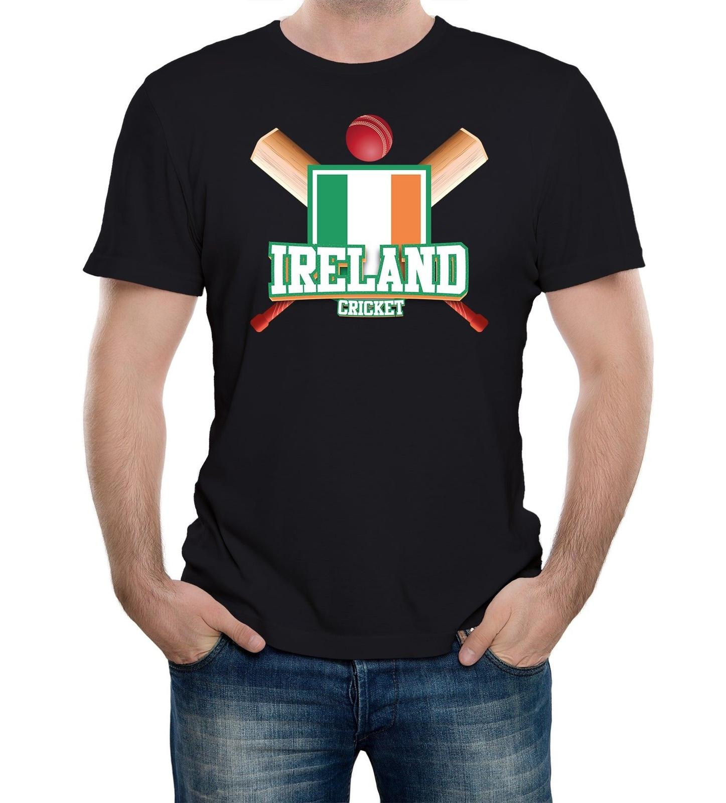 Mens Ireland Cricket Supporter Flag T-Shirt Mens Womens Tees Top World Cup Twenty Test Match M
