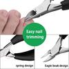Pedicure Tool for Thick & Ingrown Nails Toenail Clippers Kits Stainless Steel Super Sharp Curved Blade Grooming Nail Tool