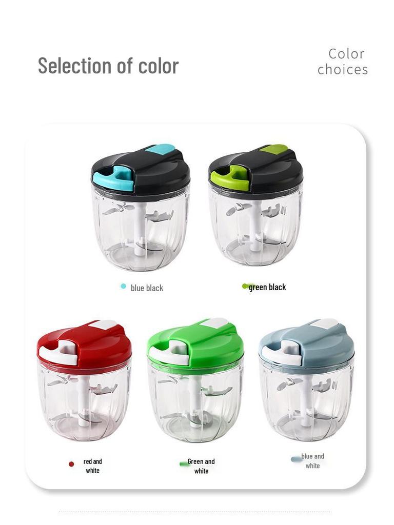 Multi-Function Manual Vegetable and Meat Chopper: Hand-Pull Garlic Mincer, Dumpling Filler, Vegetable Cutter