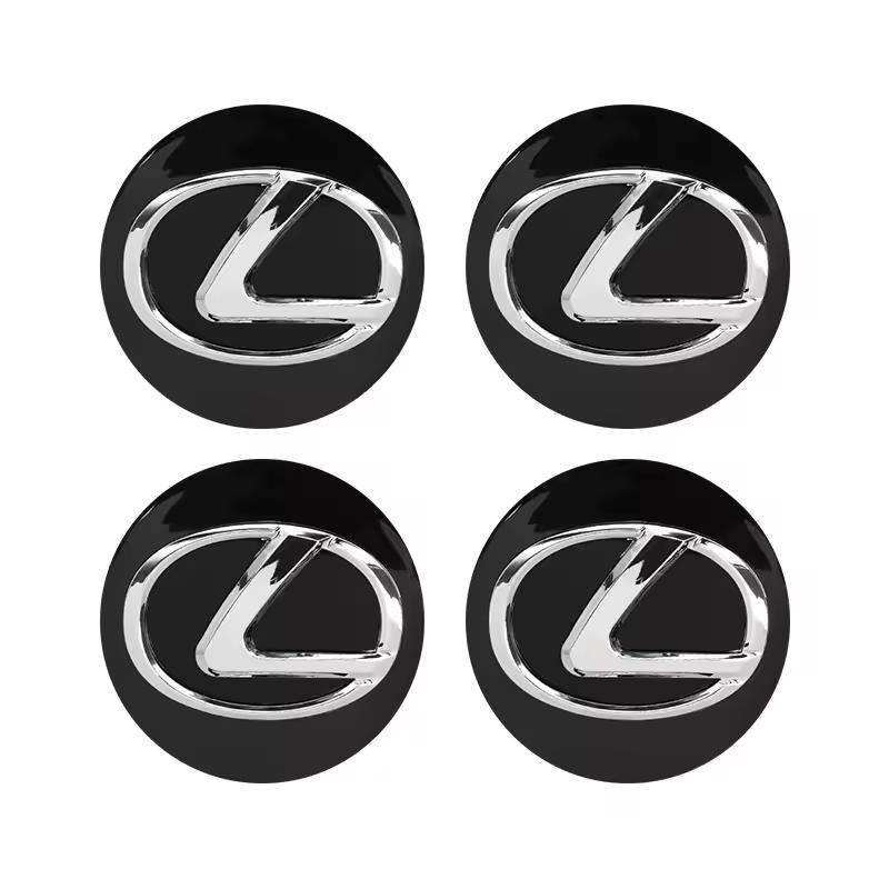 Zestaw 4 szt. 62 MM Dekoracja Odznaki Pokrywek Środkowych Felg Kół Samochodowych do Lexus RX300 IS200 IS250 ES350 CT200H UX250H NX300H RX350
